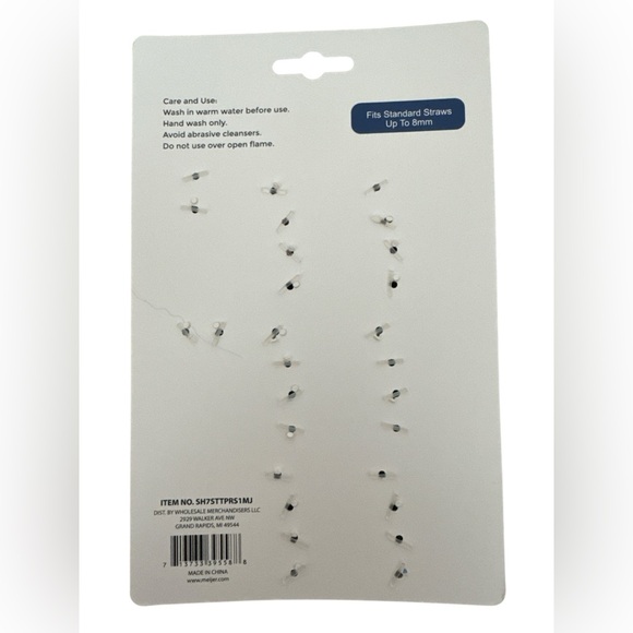 Straw Topper & Chain Set - Fruit 🍓🍋‍🟩🍉 - Picture 2 of 2